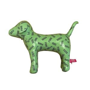 Jumbo Stuffed Y2K Extra Large Neon Green Victoria’s Secret PINK Print Dog